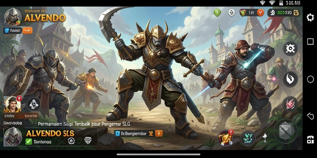 Screenshot menampilkan gameplay mendalam dan strategi menakjubkan di ALVENDO.