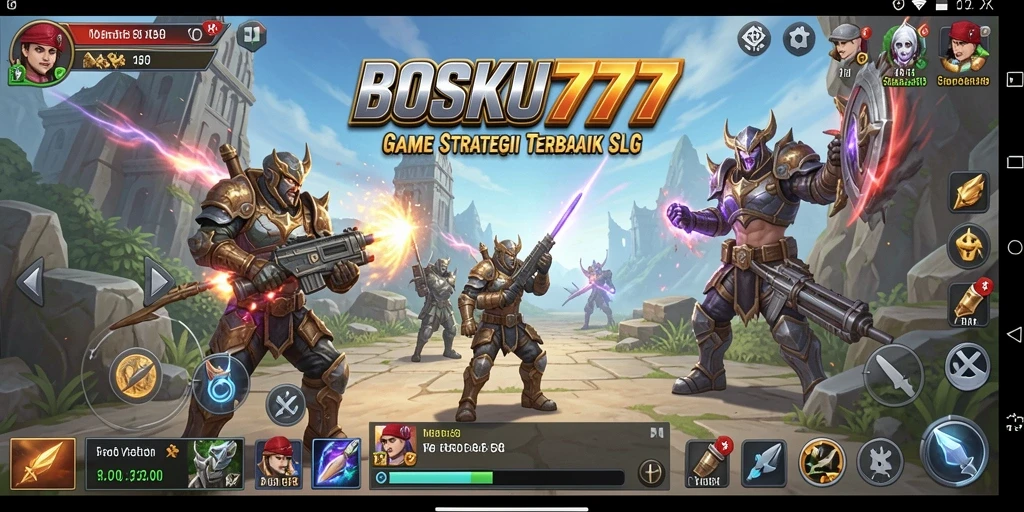 Tampilan gameplay SLG yang menarik dan dinamis di BOSKU777.
