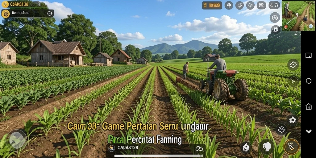 Screenshot CADAS138 menampilkan aktivitas bercocok tanam yang seru.