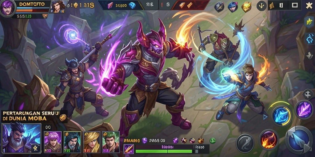Tampilan seru gameplay dalam DOMTOTO yang penuh aksi.