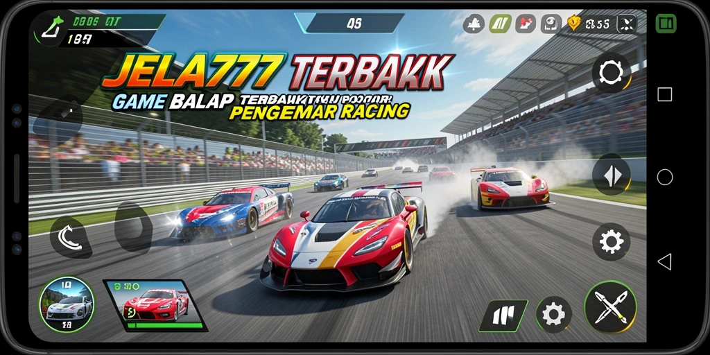 Gameplay menegangkan balapan mobil di JELAS777.