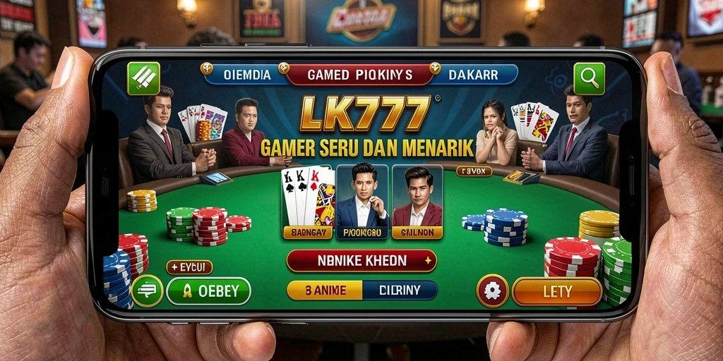 Tampilan menarik dari gameplay Poker di LK777.