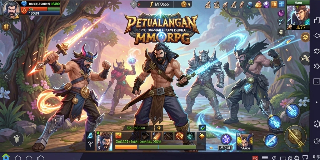 Tampilan menakjubkan dari gameplay MPO666 yang penuh petualangan MMORPG.