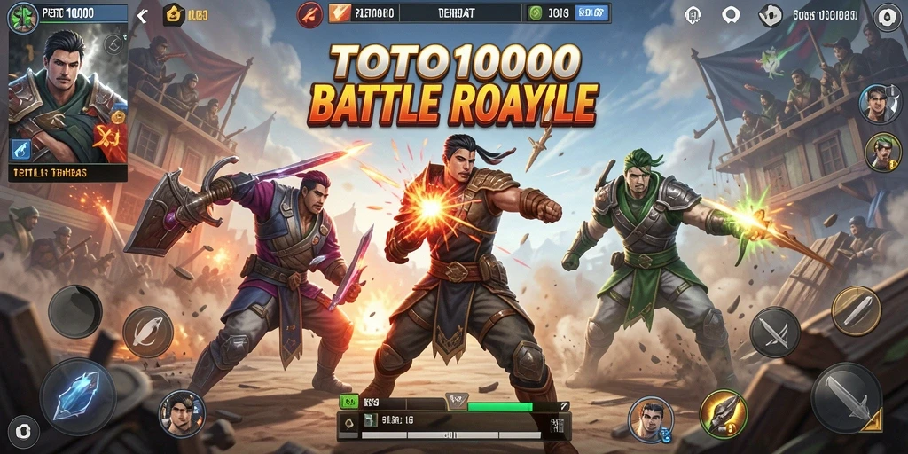 Tampilan permainan memukau dengan aksi Battle Royale yang mendebarkan.